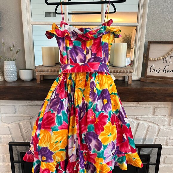 Vintage Oscar De La Renta Studio Floral Dress NWT - Picture 4 of 11